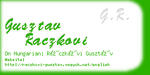 gusztav raczkovi business card